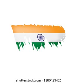 India flag, vector illustration on a white background