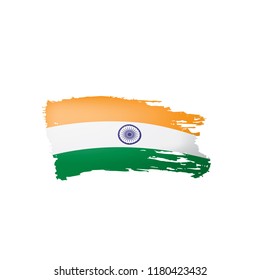 India flag, vector illustration on a white background