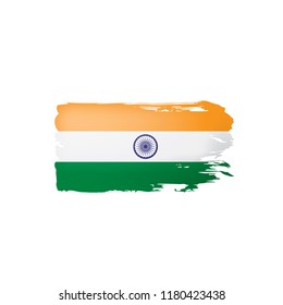 India flag, vector illustration on a white background