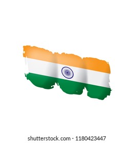 India flag, vector illustration on a white background