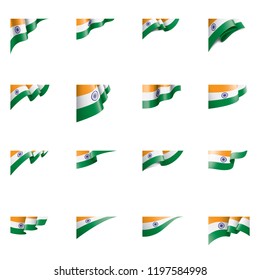 India flag, vector illustration on a white background