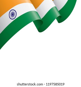 India flag, vector illustration on a white background