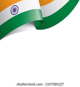 India flag, vector illustration on a white background