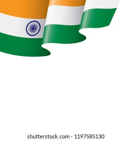 India flag, vector illustration on a white background