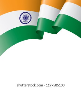 India flag, vector illustration on a white background