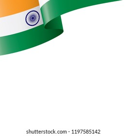 India flag, vector illustration on a white background