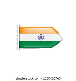 India flag, vector illustration on a white background