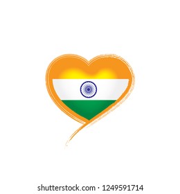 India flag, vector illustration on a white background