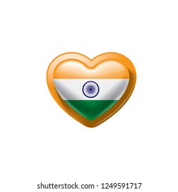 India flag, vector illustration on a white background