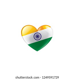 India flag, vector illustration on a white background