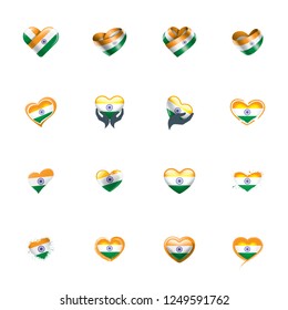 India flag, vector illustration on a white background