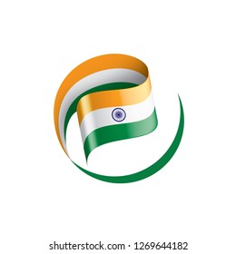 India flag, vector illustration on a white background