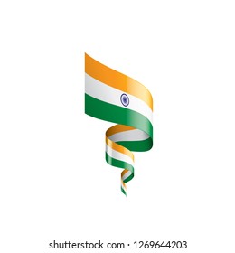 India flag, vector illustration on a white background