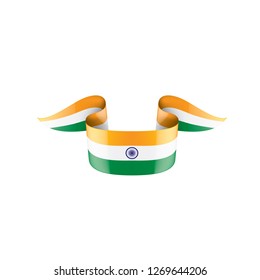 India flag, vector illustration on a white background