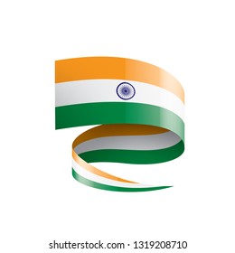 India flag, vector illustration on a white background