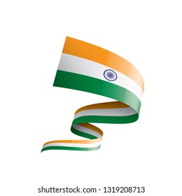 India flag, vector illustration on a white background