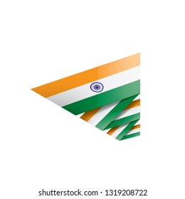 India flag, vector illustration on a white background