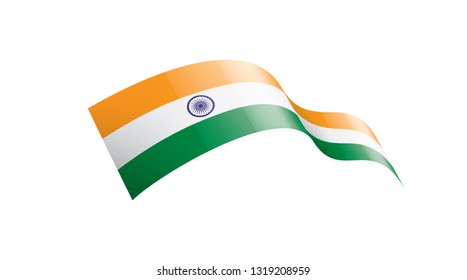 India flag, vector illustration on a white background