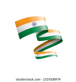 India flag, vector illustration on a white background