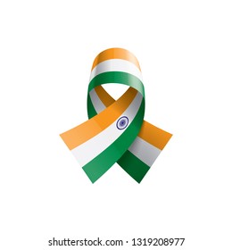 India flag, vector illustration on a white background