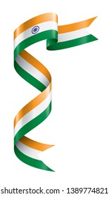 India flag, vector illustration on a white background