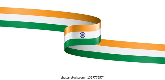 India flag, vector illustration on a white background