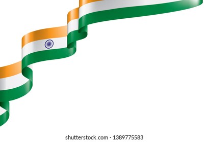 India flag, vector illustration on a white background