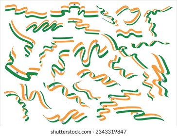 India flag, vector illustration on a white background