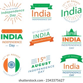 India flag, vector illustration on a white background