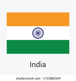 India Flag Vector Isolated On Background. Indian Flag Symbol Modern, Simple, Vector, Icon For Website Or Mobile App