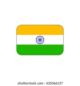 India flag vector isolated on white background. 