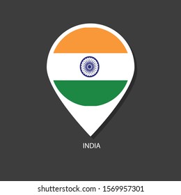 India flag Vector marker with flags.