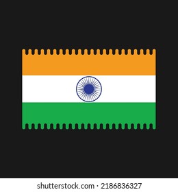 Vector de bandera de la India. Bandera nacional