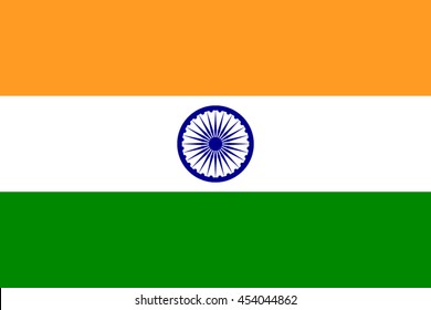 India Flag vector. national official colors. 