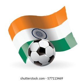 India Flag Waving football