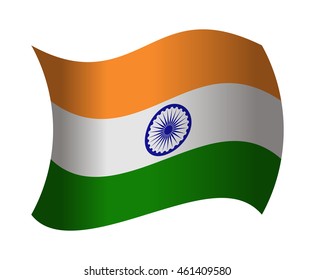 india flag waving in the wind