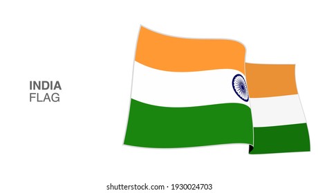Indische Flag Wave Wind Vektorgrafiken
