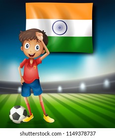 India football player template illustration