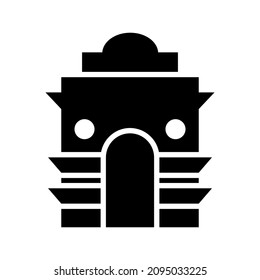india gate icon or logo isolated sign symbol vector illustration - high quality black style vector icons
