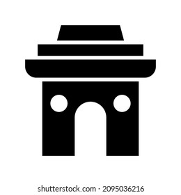 india gate icon or logo isolated sign symbol vector illustration - high quality black style vector icons

