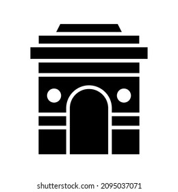 india gate icon or logo isolated sign symbol vector illustration - high quality black style vector icons
