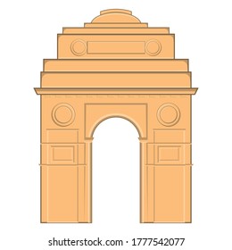 India Gate Image Indian Architecture Vector Stock Vector (Royalty Free ...