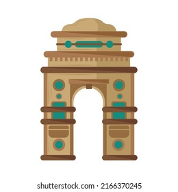 india gate landmark icon isolated