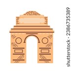 india gate monument illustration isolated