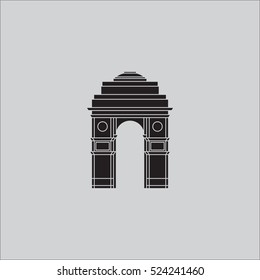 India Gate in New Delhi icon vector