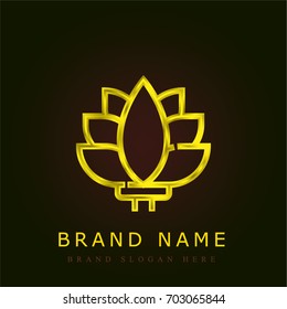 India golden metallic logo