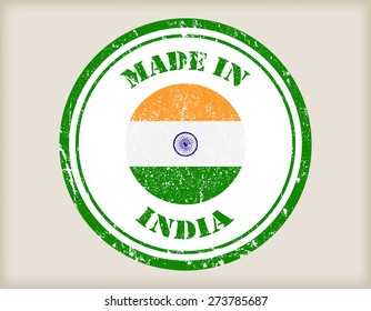 India grunge rubber stamp.Made in India.Vector illustration