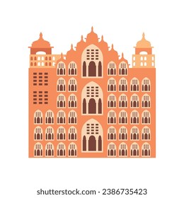 ilustración del monumento india hawa mahal jaipur