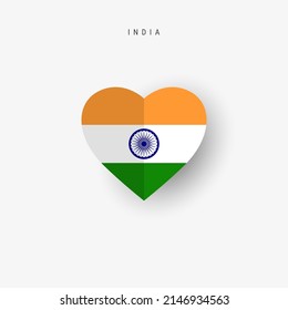 India Heart Shaped Flag Origami Paper Stock Vector (Royalty Free ...