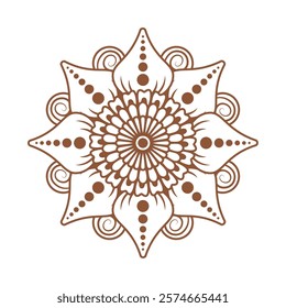 india henna tattoo mandala isolated design